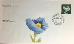 Canada 2004 Blue Poppy Flowers FDC First Day Cover - 2001-2010