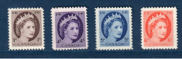 Canada, Yv 267, 270, 271, 272, Mi 290Ax, 293Ax, 294Ax, 295, **, - Unused Stamps