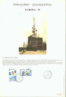 Andorre 1991-Andorre  Française-Encart Spéciale FDC- Yv. Nr.:402/403. Mi. Nr.:423/424. "Europa/Cosmos.(EB) DC-12132 - Used Stamps