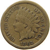 UNITED STATES OF AMERICA CENT 1862 INDIAN HEAD #a094 0443 - 1859-1909: Indian Head