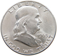 UNITED STATES OF AMERICA 1/2 DOLLAR 1963 D Franklin #s058 0453 - 1948-1963: Franklin