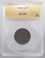 UNITED STATES OF AMERICA 1/2 CENT 1832 Classic Head (1809-1836) #tm6 0089 - 1794-1839: Early Halves (Prémices)