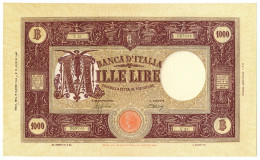 1000 LIRE BARBETTI GRANDE M TESTINA RETRO BI RSI 06/03/1944 SUP+ - Regno D'Italia – Autres