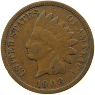 UNITED STATES OF AMERICA CENT 1908 INDIAN HEAD #s063 0241 - 1859-1909: Indian Head