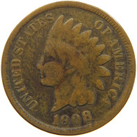 UNITED STATES OF AMERICA CENT 1908 INDIAN HEAD #a050 0477 - 1859-1909: Indian Head