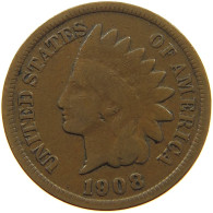 UNITED STATES OF AMERICA CENT 1908 INDIAN HEAD #c006 0141 - 1859-1909: Indian Head