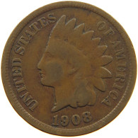 UNITED STATES OF AMERICA CENT 1908 INDIAN HEAD #c006 0131 - 1859-1909: Indian Head