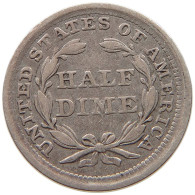 UNITED STATES OF AMERICA HALF DIME 1857 SEATED LIBERTY #t109 2101 - Half Dimes (Mezzi Dimes)