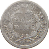 UNITED STATES OF AMERICA HALF DIME 1857 SEATED LIBERTY #t121 0323 - Half Dimes (Mezzi Dimes)