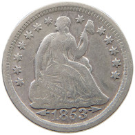 UNITED STATES OF AMERICA HALF DIME 1853 SEATED LIBERTY #t085 0173 - Half Dimes