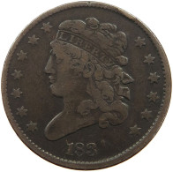 UNITED STATES OF AMERICA HALF CENT 1834 CLASSIC HEAD #T068 0173 - Halve Cent