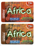 Africa  2 Cartes Prépayées France Card (salon 478) - Prepaid: Mobicartes