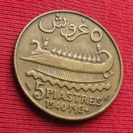 Lebanon 5 Piastres 1940 Liban Libano  #1 - Libanon