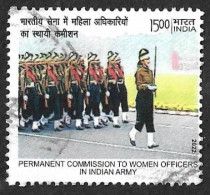 India 2022 Permanent Commission To Women Officers In Indian Army, Military, March,Parade,Sword, Used (**) Inde Indien - Oblitérés