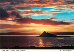 Postcard United Kingdom England Cornwall St Michael's Mount Sunset - St Michael's Mount
