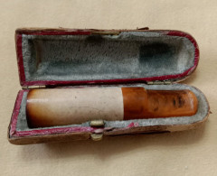 RRR Cigar Mouthpiece Amber - Meerschaum, 19th Century - Bocchino