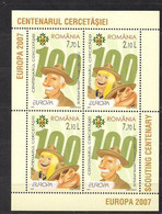 Cept 2007 Roumanie Romania Yvertn° Bloc 330 *** MNH  Cote 17 € Scoutisme Padvinderij - 2007