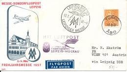 Finland Cover Special Messefight Leipzig - Mosckau 12-3-1957 - Brieven En Documenten