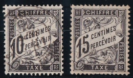 France Taxe N°15/16 - Oblitéré - TB - 1859-1959 Usados