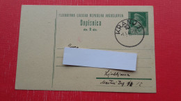 Dopisnica FLRJ 2 Din(Tito).Zig/postmark:Kranj - Covers & Documents