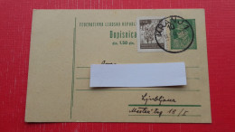 Dopisnica FLRJ 1.50 Din(Tito).Zig/postmark:Kranj - Covers & Documents