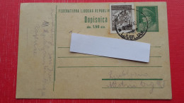 Dopisnica FLRJ 1.50 Din(Tito).Zig/postmark:Ljubljana.Pisal Jure(Jurij) Soss - Covers & Documents