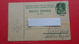 Dopisnica FNRJ 2 Din(Tito).Zig/postmark:Topusko - Covers & Documents