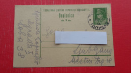 Dopisnica FLRJ 2 Din(Tito).Zig/postmark:Topusko - Covers & Documents