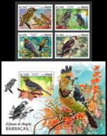 ANGOLA 2018 MNH Barbets Bartvögel 4v+S/S - OFFICIAL ISSUE - DH1908 - Pics & Grimpeurs