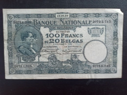 Billet Belgique 100 Francs 19/05/1930 - Autres & Non Classés