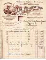 FACTURE.42.SAINT ETIENNE.DROGUERIE.PRODUITS CHIMIQUES.J.M.FOURNIER 5 RUE DE LA REPUBLIQUE. - Drogerie & Parfümerie