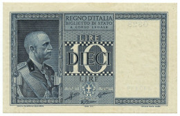 10 LIRE BIGLIETTO DI STATO VITTORIO EMANUELE III FASCIO 1938 XVII SUP - Regno D'Italia – Other