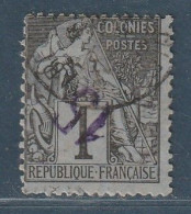 DIEGO SUAREZ - N°1a Obl (1890) 15 Sur 1c Noir - SURCHARGE RENVERSEE - Signé - - Used Stamps