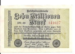 ALLEMAGNE 10 MLLIONEN MARK 1923 XF+ P 106 - 10 Millionen Mark