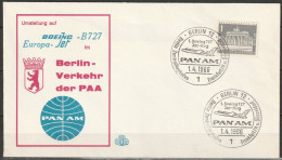 Umstellung  Berlin - Frankfurt Mit Pan Am Auf Boeing B727 Im Berlinverkehr 1.4.1966  ( FP 312) - Poste Aérienne