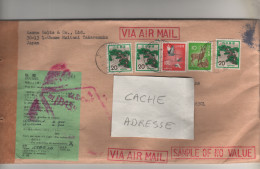 Timbres , Stamps " Arbre , Oiseau , Cerf " Sur Lettre Complète , Cover , Mail Du 22/11/75 Pour USA ; étiquette Douane - Storia Postale