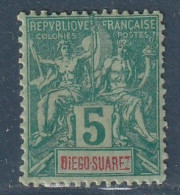 DIEGO SUAREZ - N°41 ** (1893) 5c Vert - Neufs