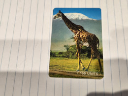 Tanzania-(TAZ-TT-01B)-giraffe-(5)-(150units)-(number Left Side Up)-(00139712)-used Card+1card Prepiad/gift Free - Tansania