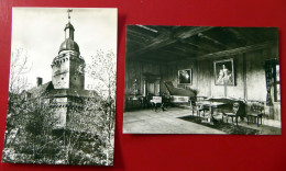 2 X Burg Falkenstein - Harz - Biedermeier Zimmer - Echt Foto 1982 - Stassfurt