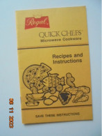 Regal Quick Chefs Microwave Cookware Recipes And Instructions - Nordamerika