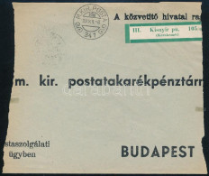 1939 Postatakarékpénztári Boríték Darab Kisnyír Ragjeggyel - Autres & Non Classés