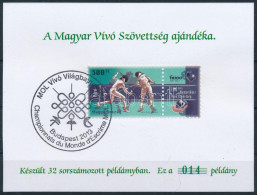 ** 2013 MOL Vivó Világbajnokság, Budapest Emlékív. Az MVSZ Ajándéka, Szelvényes Bélyeg, Alkalmi Bélyegzéssel No.014 - Other & Unclassified