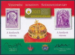 ** 2013 Veszprém Köszönti Székesfehérvárt Emlékív, A Polgármesterek Saját Kezű Aláírásával - Sonstige & Ohne Zuordnung