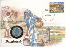 Banglades 1978. 10P "FAO" Bélyeges érmés Borítékon, Ismertetővel T:UNC Bangladesh 1978. 10 Paisa Al-Br "FAO" Coin In Env - Non Classés