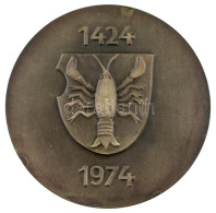 Csehszlovákia 1974. "Zsizska János Halálának 550. évfordulója" Kétoldalas, Ezüstpatinázott Bronz Emlékérem (59mm) T:XF C - Non Classés