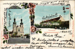 * T2/T3 1900 Boldogasszony, Fertőboldogasszony, Frauenkirchen; Szélmalom, Templom / Kirche, Windmühle / Church, Windmill - Non Classés