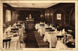 T3 1930 Wien, Vienna, Bécs; Restaurant Schöner, Rotes Zimmer / étterem Belső. Rápolthy Lajos Szobrász és éremművésznek K - Non Classés
