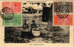 T2/T3 Dahomey, Vendeurs D'Akassa / Street Sellers, Vendors, African Folklore. TCV Card (EK) - Non Classés