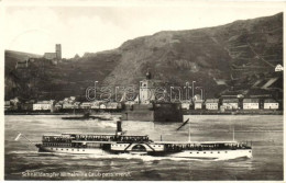 T2 Kaub, Caub; Schnelldampfer Wilhelmina / Steamship Wilhelmina At The Town, Castle - Non Classés