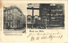 T3 1899 Köln, Cologne; Schenkwirtschaft Von Th. Jos. Koch / Inn, Interior With Waitress. Verlag Von R. Dohmen Photograph - Non Classés